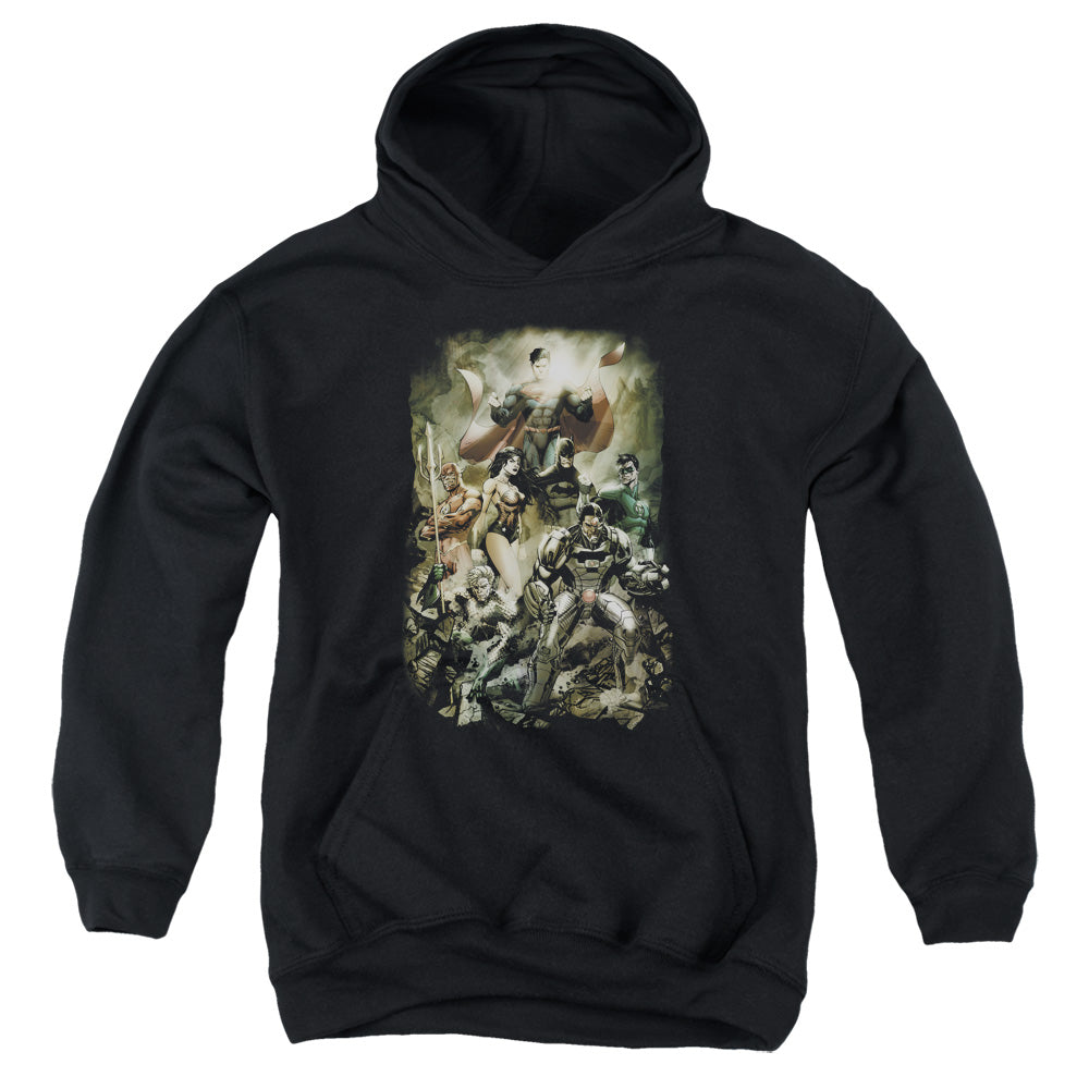Justice League Aftermath Kids Youth Hoodie Black