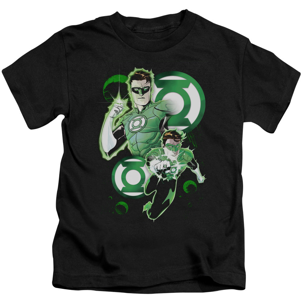 Justice League Gl in Action Juvenile Kids Youth T Shirt Black 