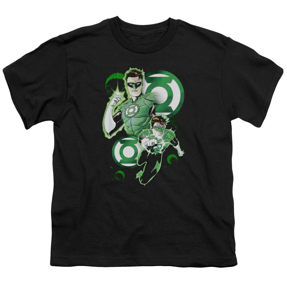 Justice League Gl in Action Kids Youth T Shirt Black