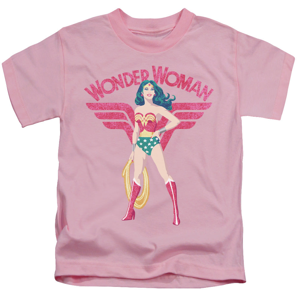 Justice League Ww Sparkle Juvenile Kids Youth T Shirt Pink 