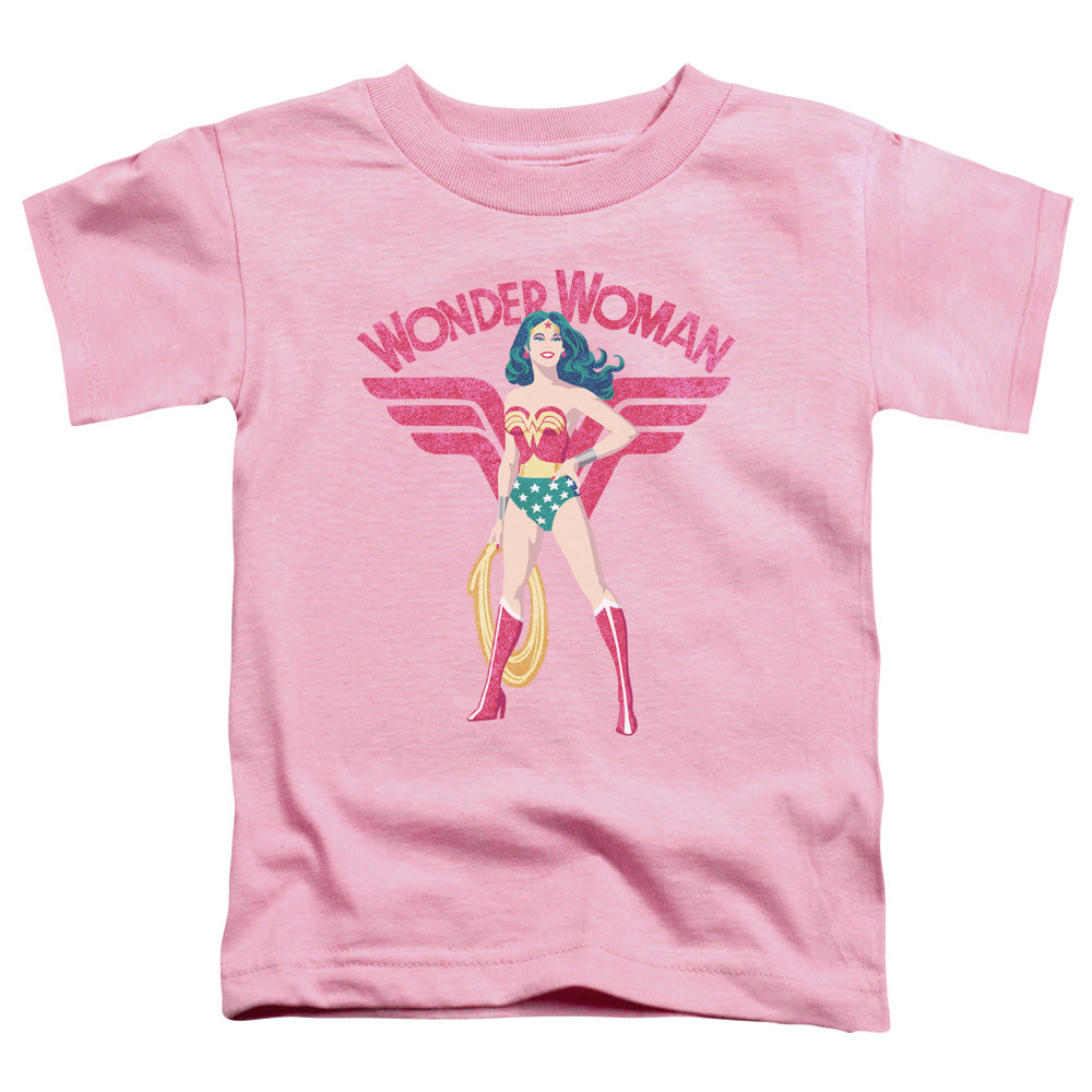 Justice League Ww Sparkle Toddler Kids Youth T Shirt Pink