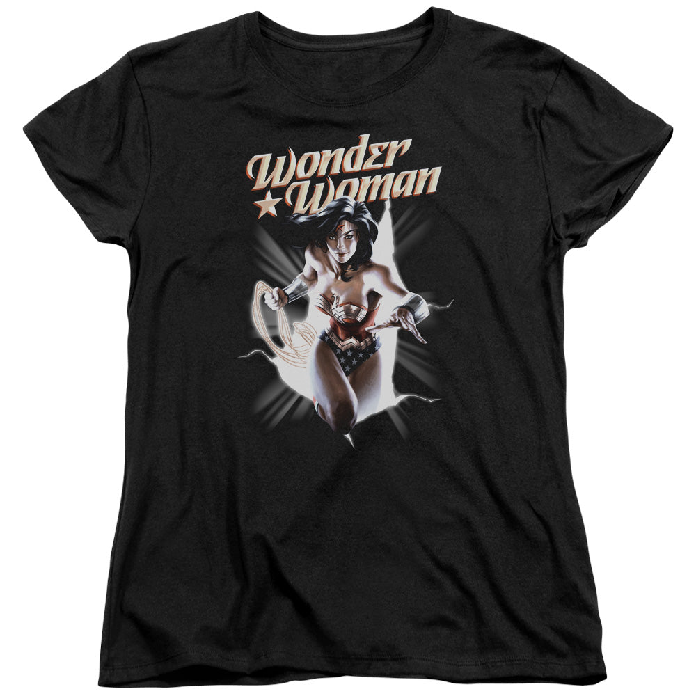 Justice League Ww Break Out Womens T Shirt Black