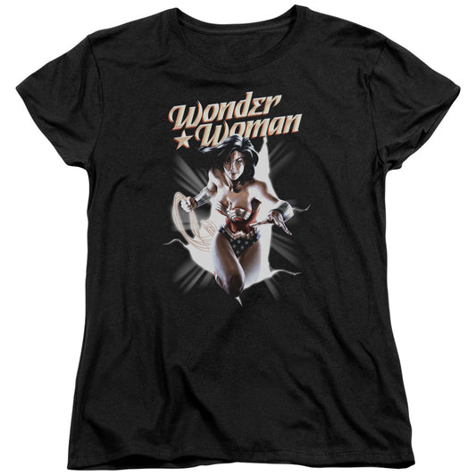 Justice League Ww Break Out Womens T Shirt Black