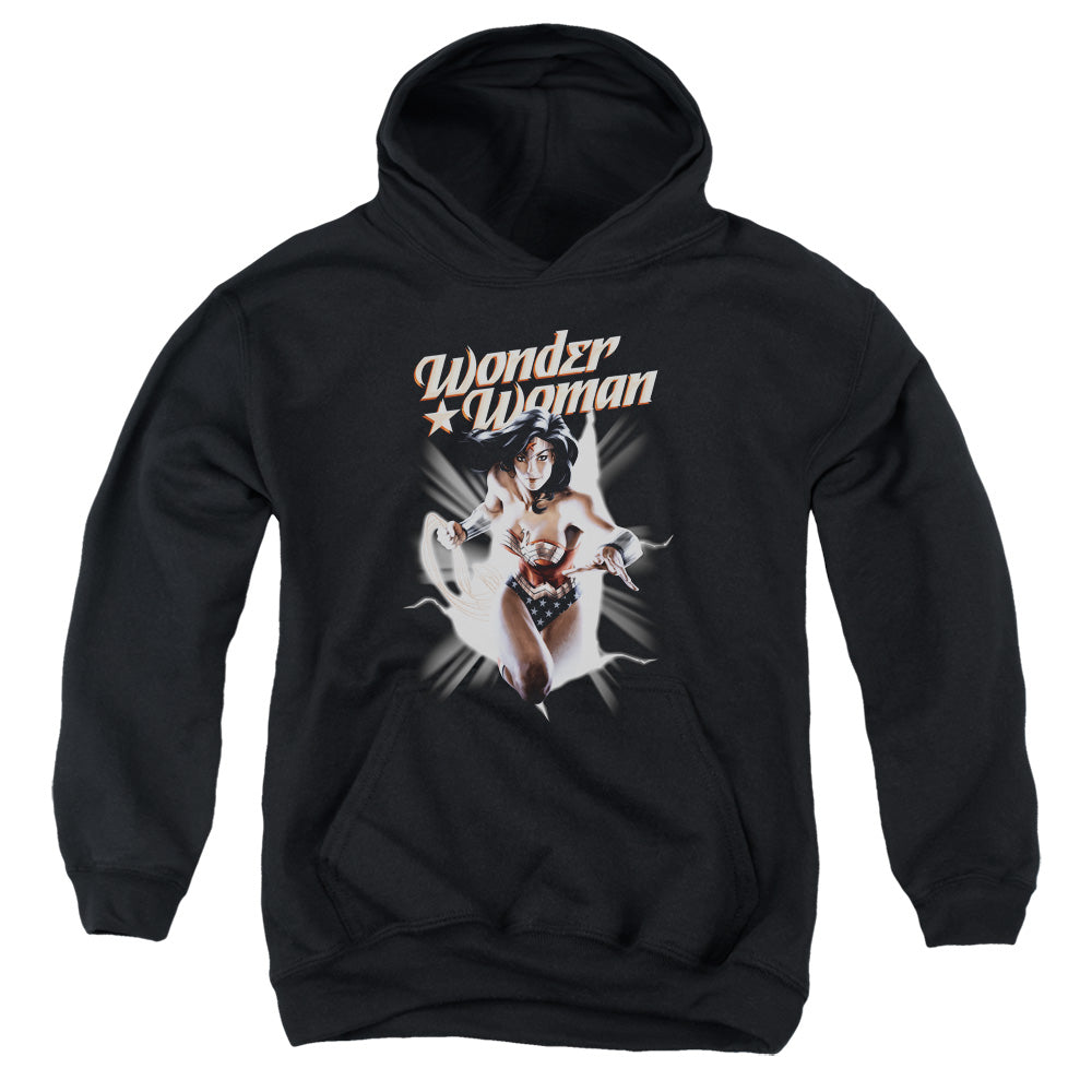 Justice League Ww Break Out Kids Youth Hoodie Black