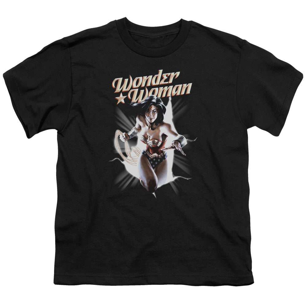 Justice League Ww Break Out Kids Youth T Shirt Black