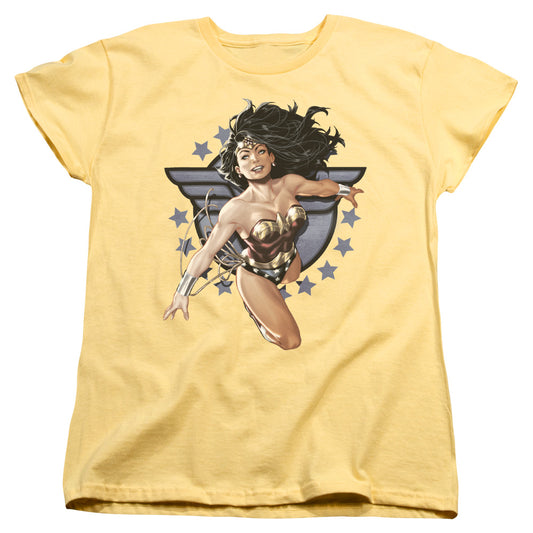 Justice League Ww All Star Womens T Shirt Banana