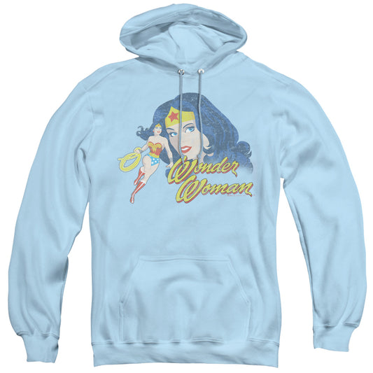 Justice League Portrait Mens Hoodie Light Blue