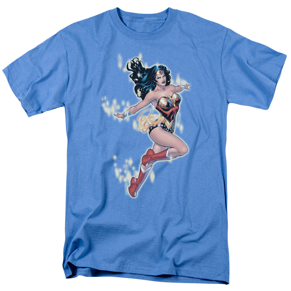Justice League Simple Wonder Mens T Shirt Carolina Blue