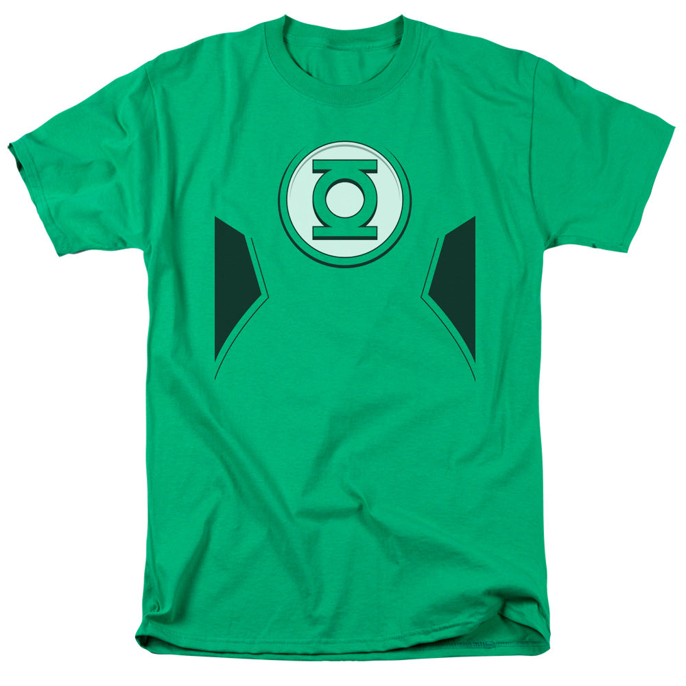 Justice League New Green Lantern Uniform Mens T Shirt Kelly Green