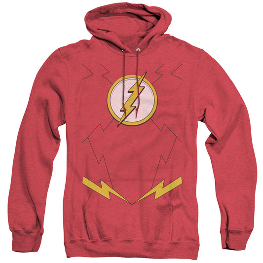 Justice League New Flash Uniform Heather Mens Hoodie Red