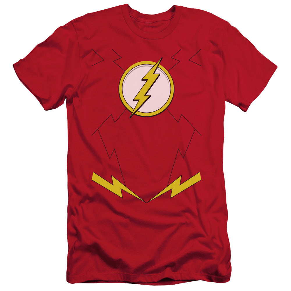 Justice League New Flash Uniform Slim Fit Mens T Shirt Red