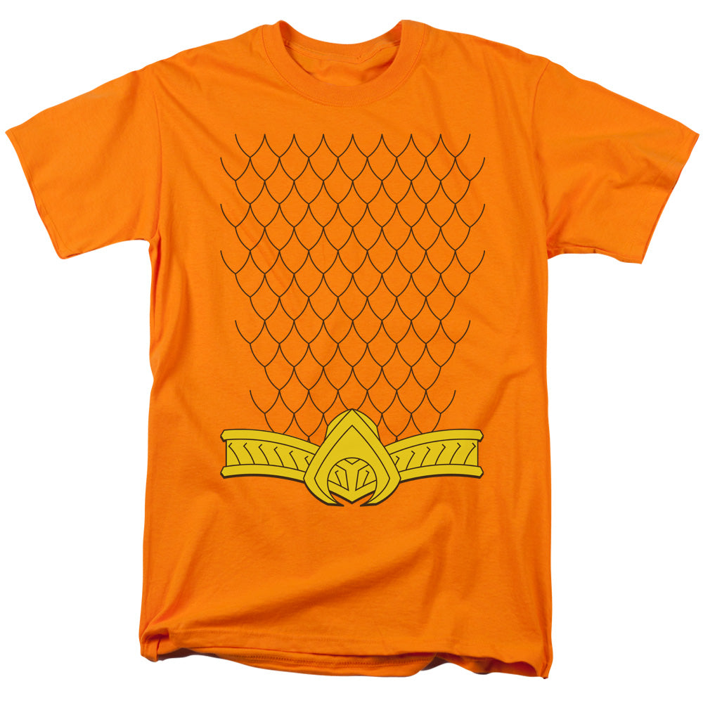 Justice League New Aqua Uniform Mens T Shirt Orange