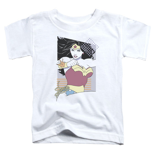 Justice League Ww 80s Minimal Toddler Kids Youth T Shirt White