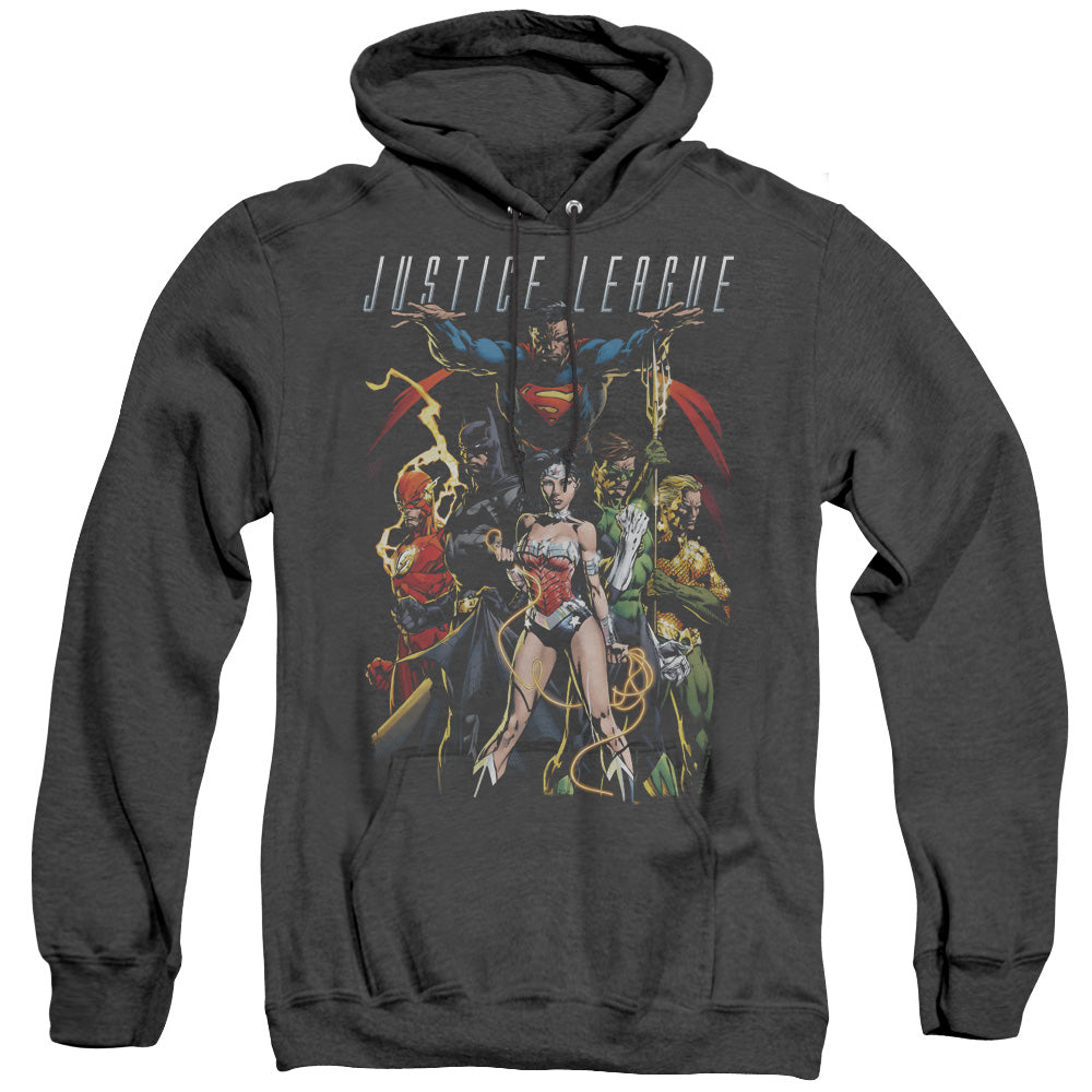 Justice League Dark Days Heather Mens Hoodie Black