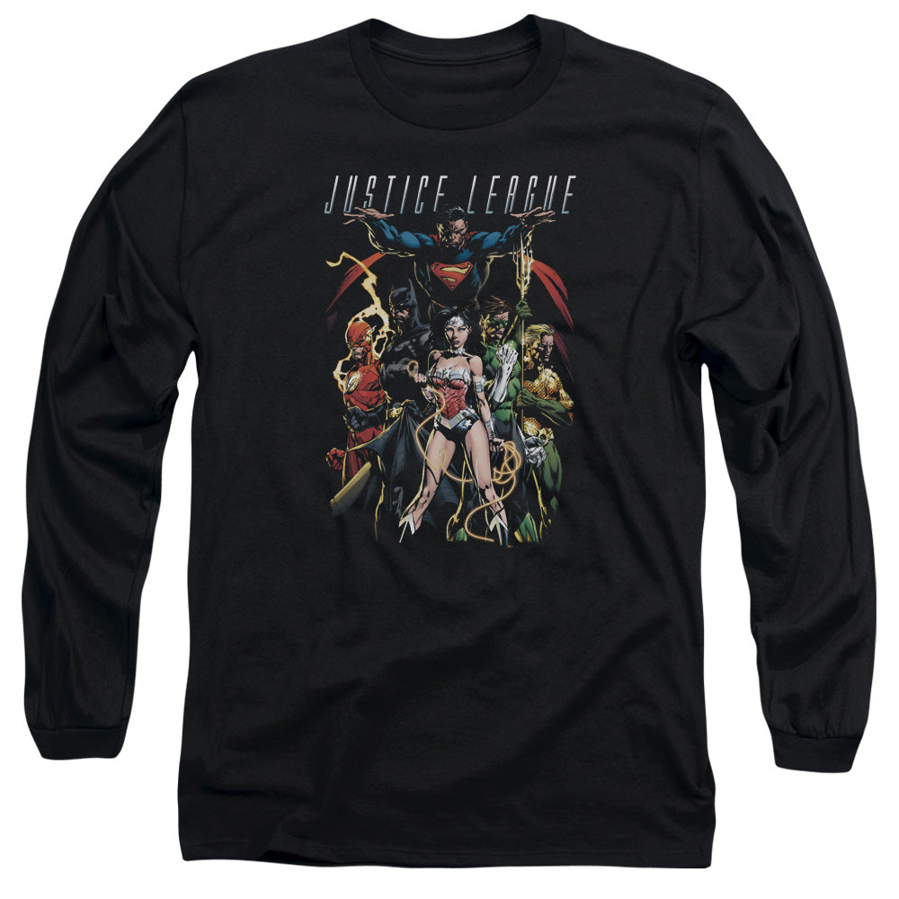 Justice League Dark Days Mens Long Sleeve Shirt Black
