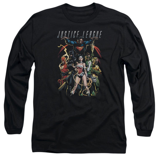 Justice League Dark Days Mens Long Sleeve Shirt Black