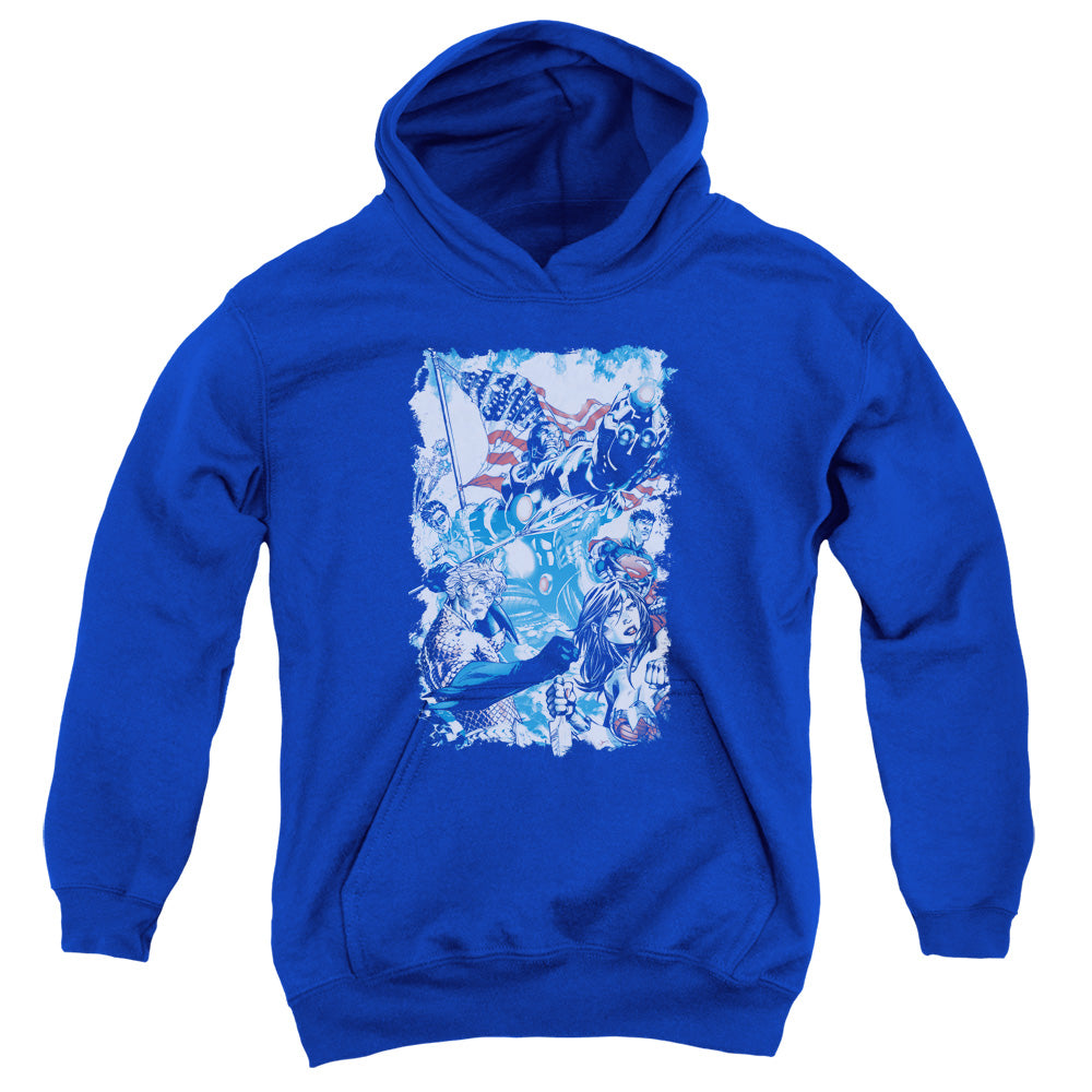 Justice League American Justice Kids Youth Hoodie Royal