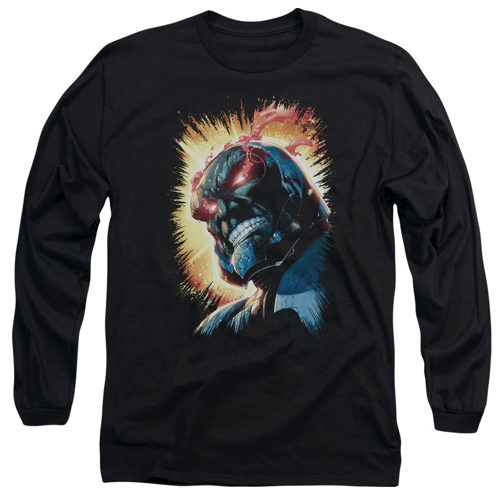 Justice League Darkseid is Mens Long Sleeve Shirt Black