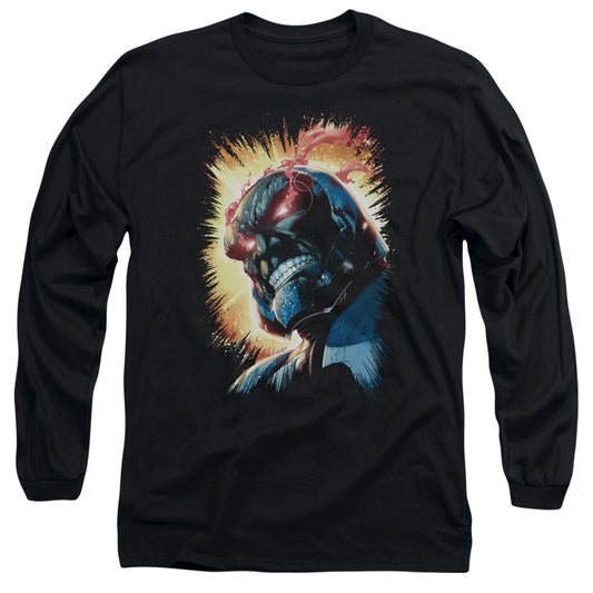 Justice League Darkseid is Mens Long Sleeve Shirt Black