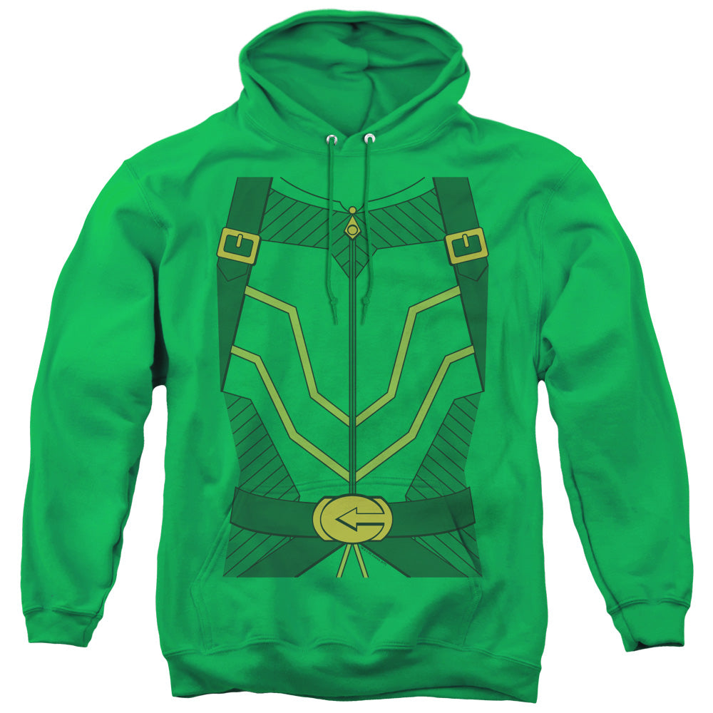 Justice League Arrow Uniform Mens Hoodie Kelly Green