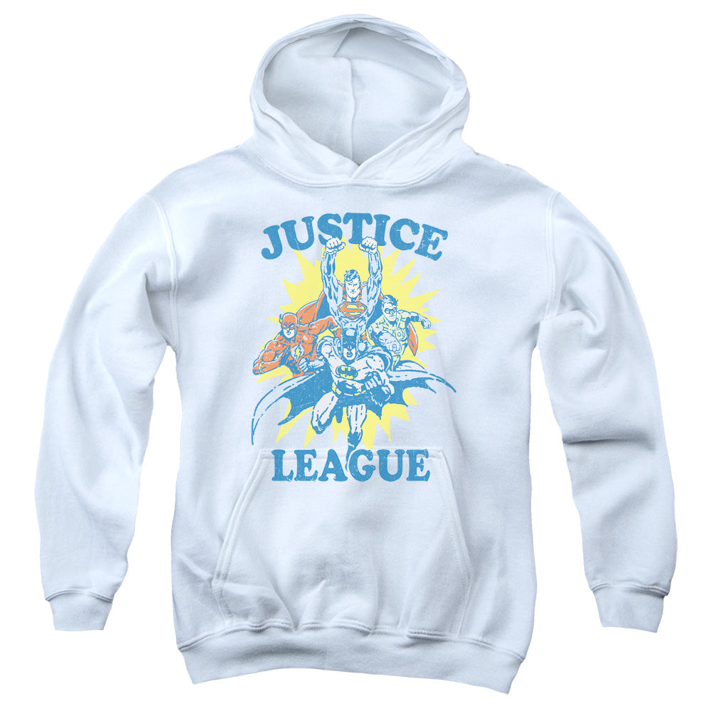 Justice League Lets Do This Kids Youth Hoodie White