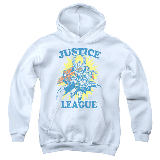 Justice League Lets Do This Kids Youth Hoodie White
