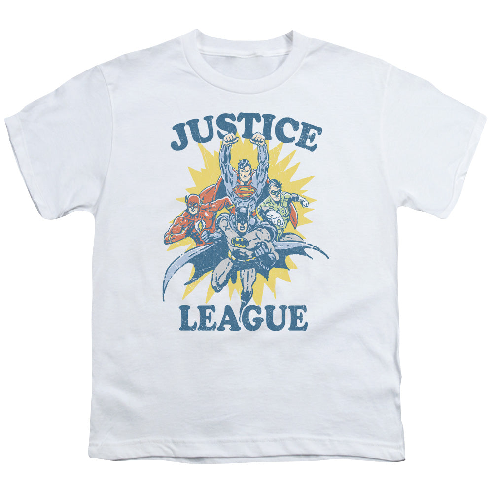 Justice League Lets Do This Kids Youth T Shirt White