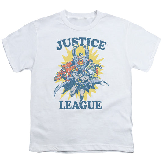 Justice League Lets Do This Kids Youth T Shirt White