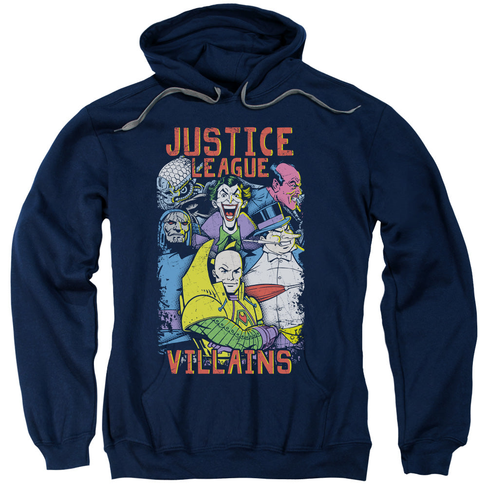 Justice League Villains Mens Hoodie Navy Blue