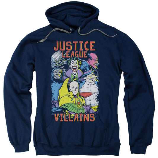 Justice League Villains Mens Hoodie Navy Blue