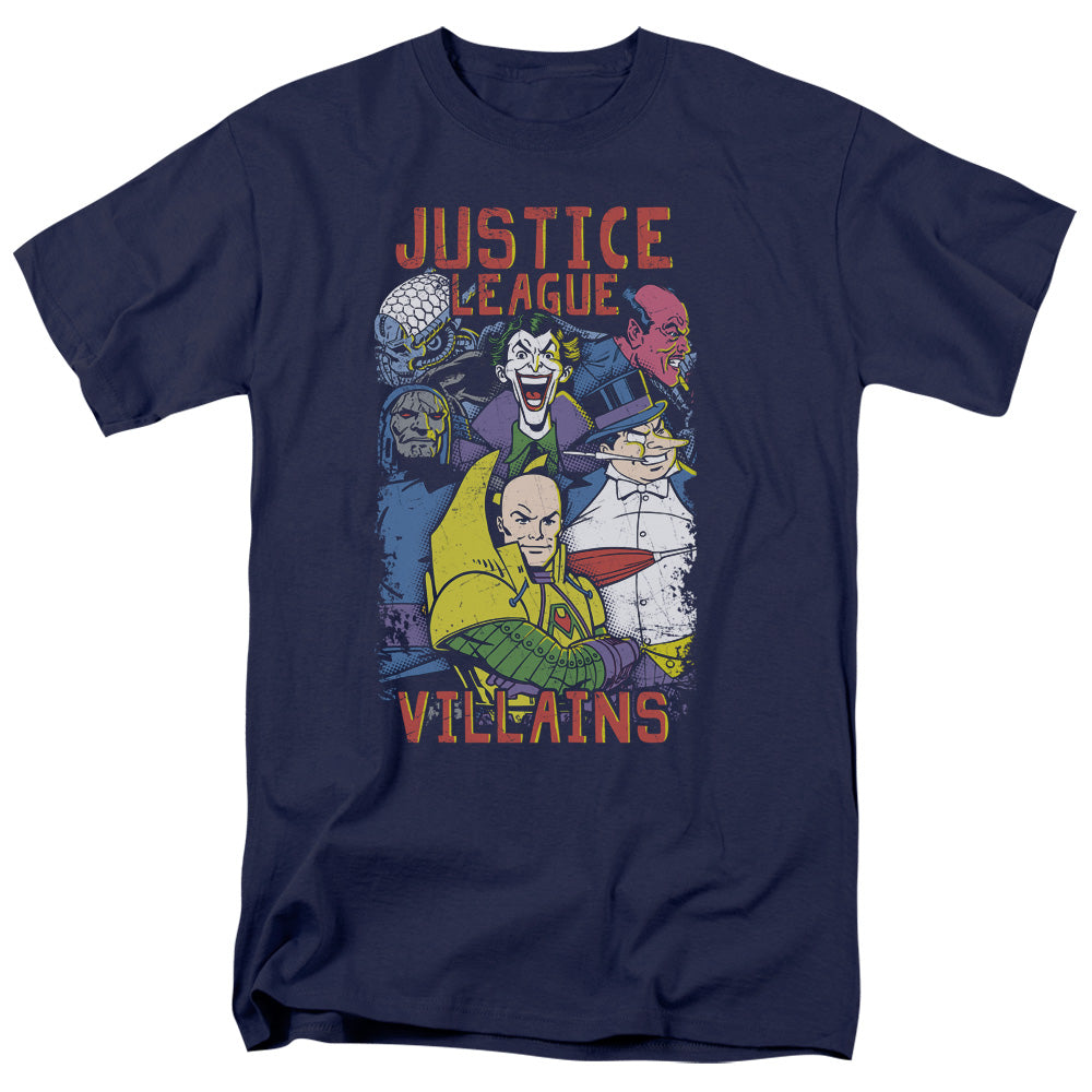 Justice League Of America Villians Mens T Shirt Navy Officially Licensed