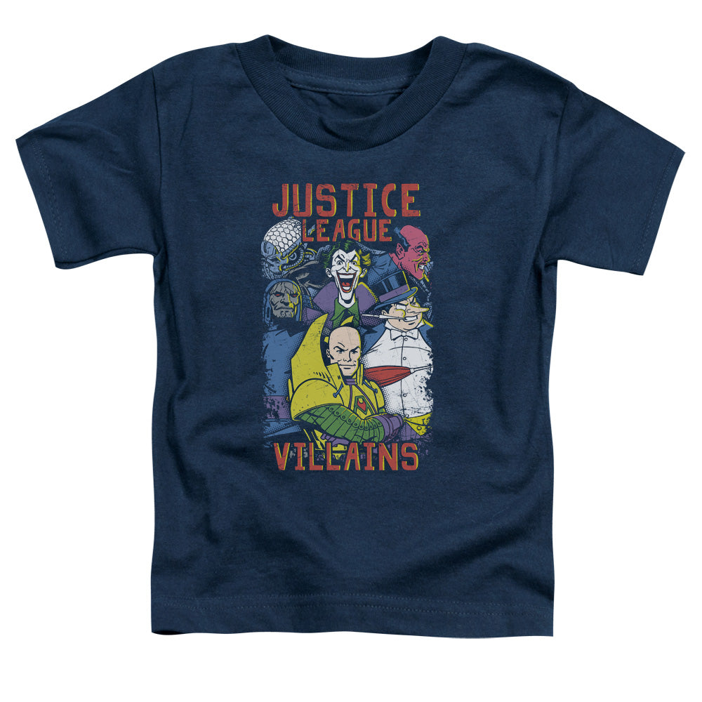 Justice League Villians Toddler Kids Youth T Shirt Navy Blue