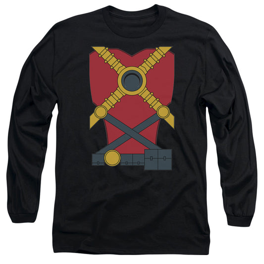 Justice League Red Robin Mens Long Sleeve Shirt Black