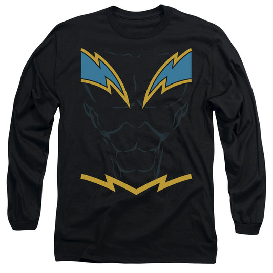 Justice League Black Lightning Mens Long Sleeve Shirt Black