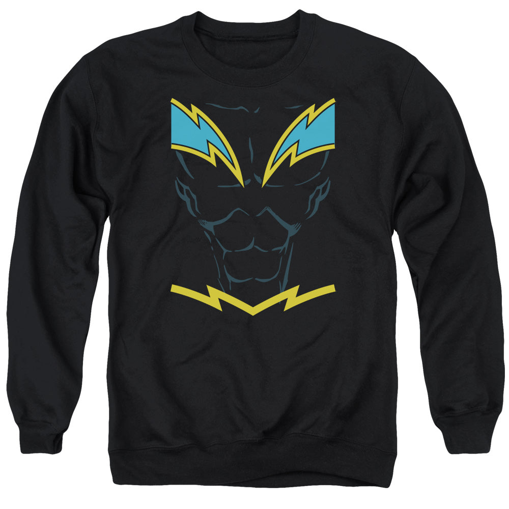Justice League Black Lightning Mens Crewneck Sweatshirt Black