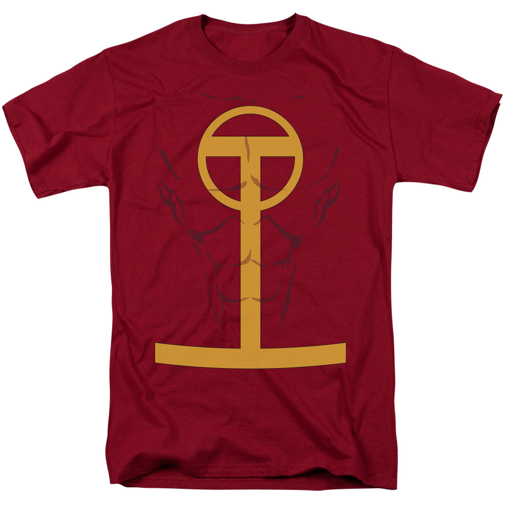 Justice League Red Tornado Mens T Shirt Cardinal