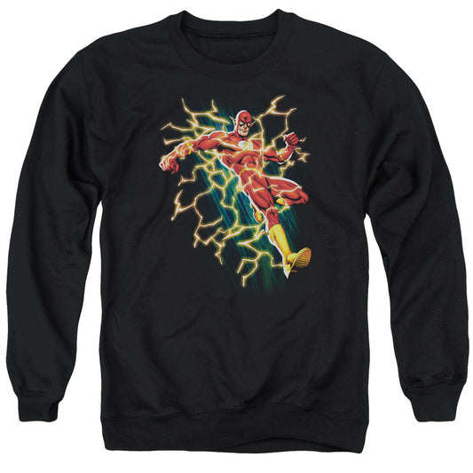 Justice League Electric Death Mens Crewneck Sweatshirt Black