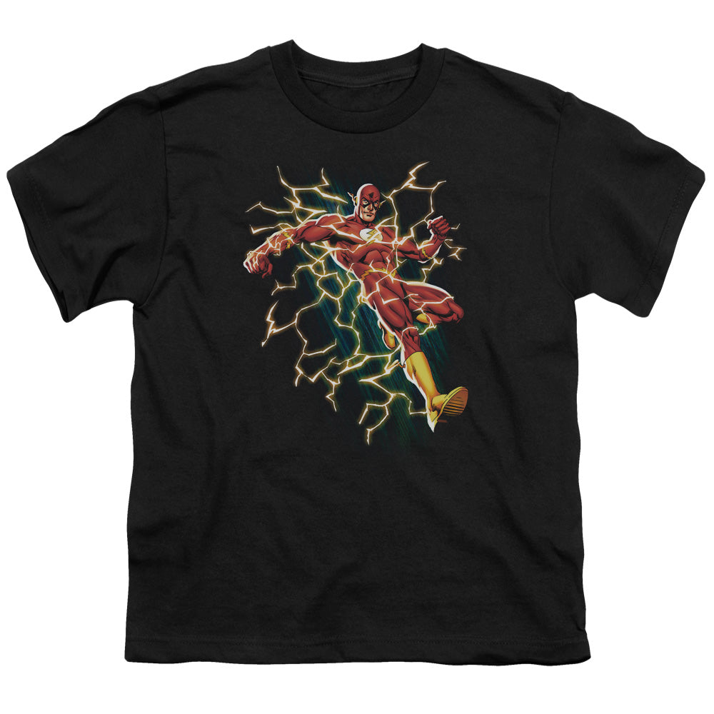 Justice League Electric Death Kids Youth T Shirt Black