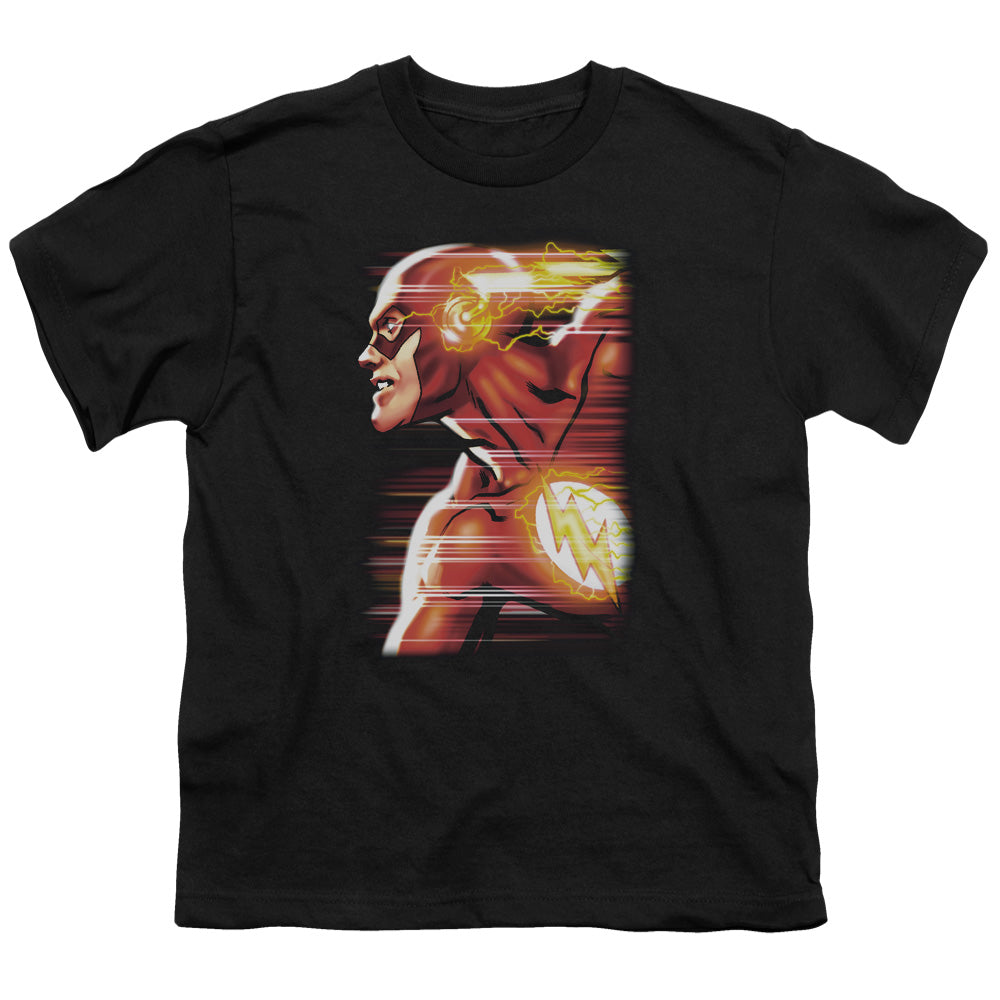 Justice League Speed Head Kids Youth T Shirt Black