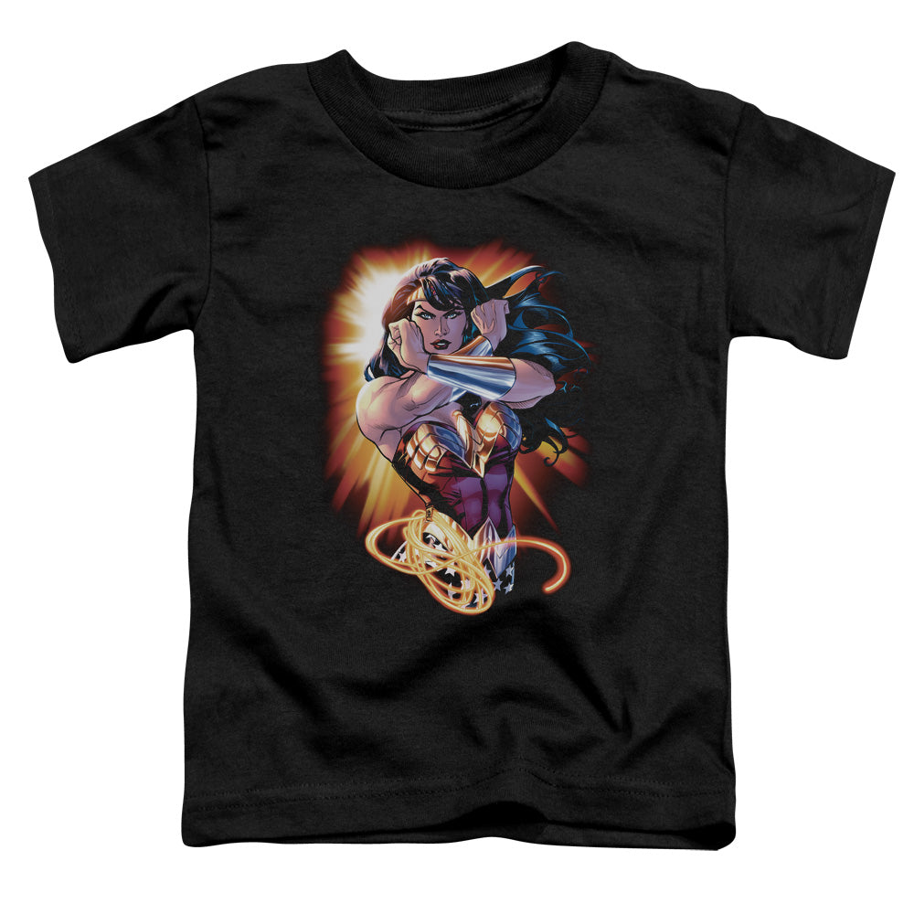 Justice League Wonder Rays Toddler Kids Youth T Shirt Black