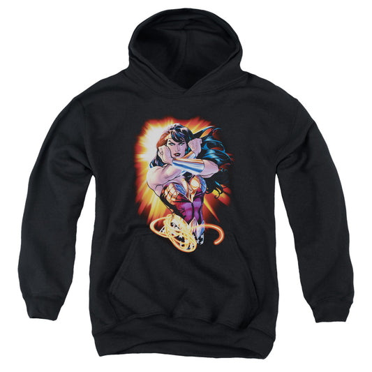 Justice League Wonder Rays Kids Youth Hoodie Black