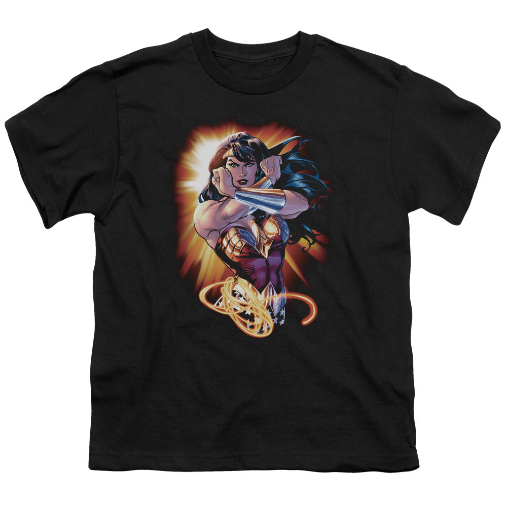 Justice League Wonder Rays Kids Youth T Shirt Black