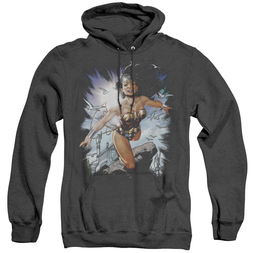 Justice League of Themyscira Heather Mens Hoodie Black