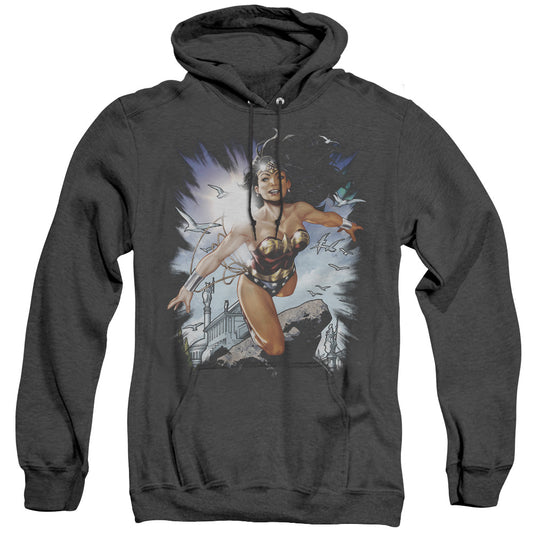 Justice League of Themyscira Heather Mens Hoodie Black