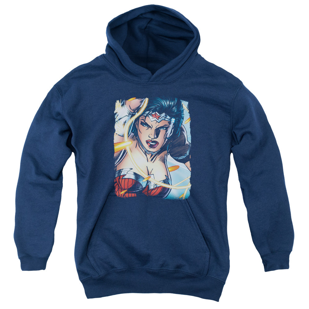 Justice League Scowl Kids Youth Hoodie Navy Blue