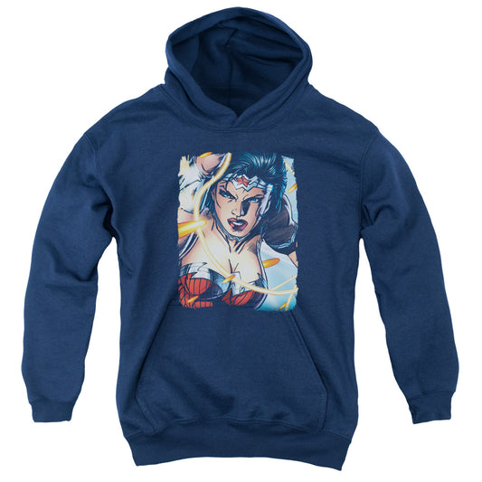 Justice League Scowl Kids Youth Hoodie Navy Blue