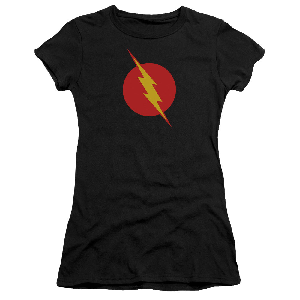 Justice League Reverse Flash Junior Sheer Cap Sleeve Womens T Shirt Black