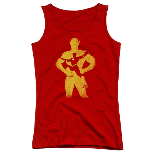 Justice League Flash Knockout Womens Tank Top Shirt Red