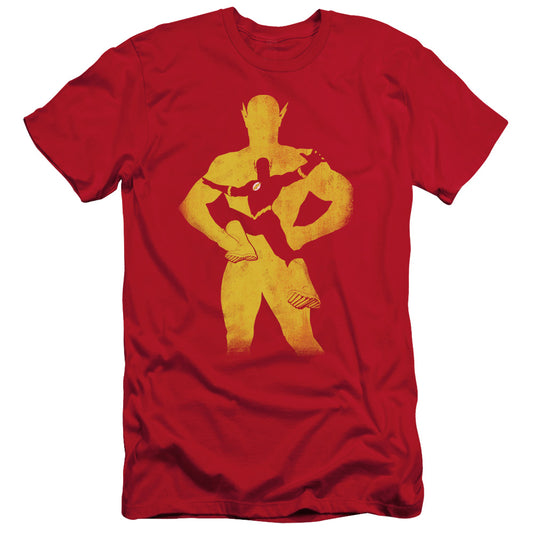 Justice League Flash Knockout Slim Fit Mens T Shirt Red