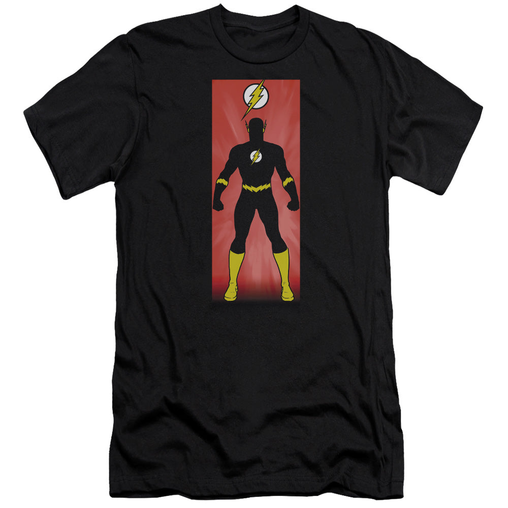 Justice League Flash Block Premium Bella Canvas Slim Fit Mens T Shirt Black